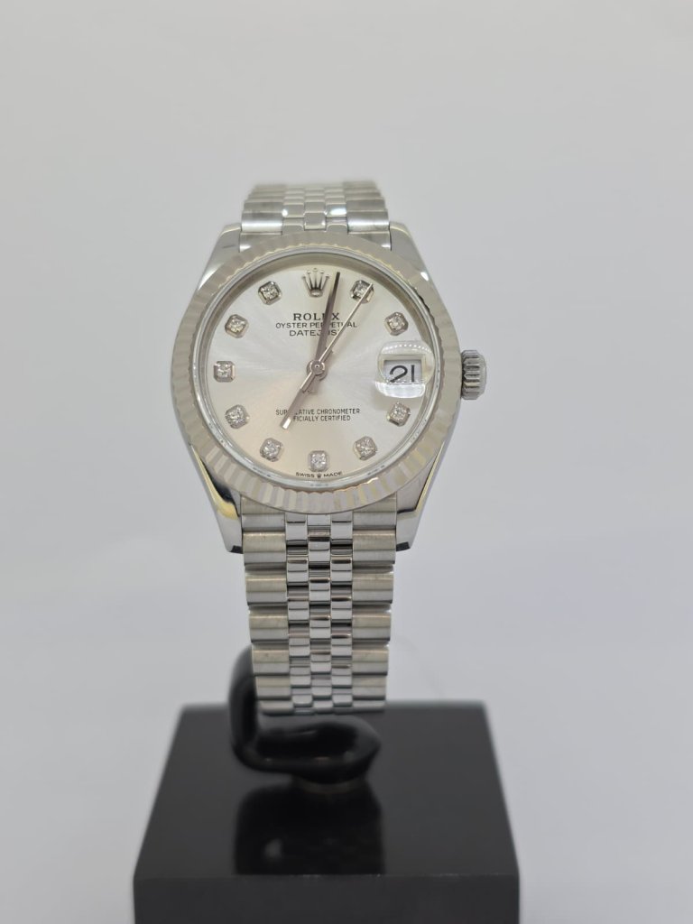Rolex Oyster Perpetual Datejust 31 — Steel & White Gold, Silver Diamond Dial 1