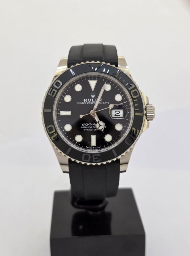 Rolex Yacht-Master 42 — 18k White Gold, Black Dial, Oysterflex 1